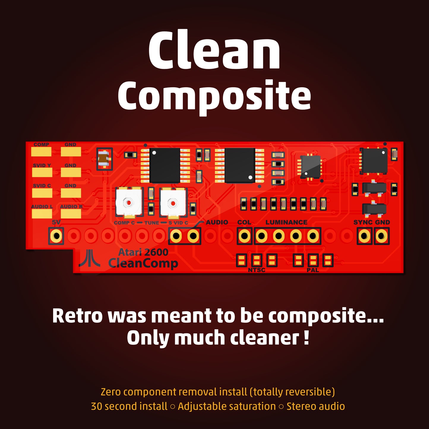 Atari 2600 CleanComp (Composite Video Out)