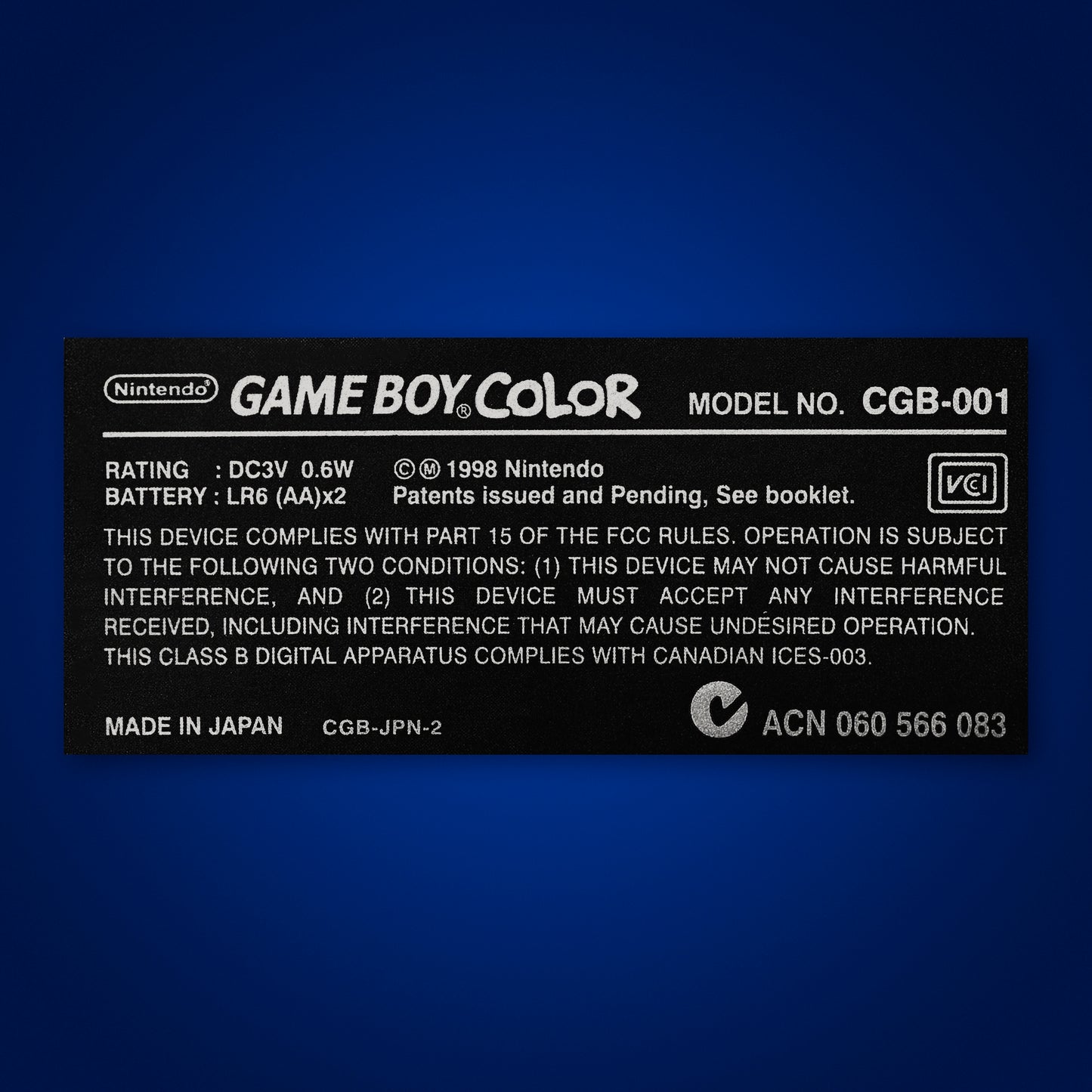 Game Boy Color Shell Sticker