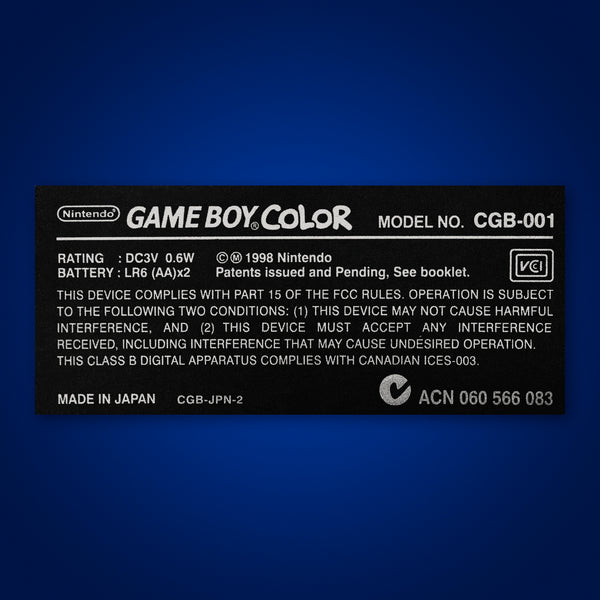 Game Boy Color Shell Sticker – RetroSix US