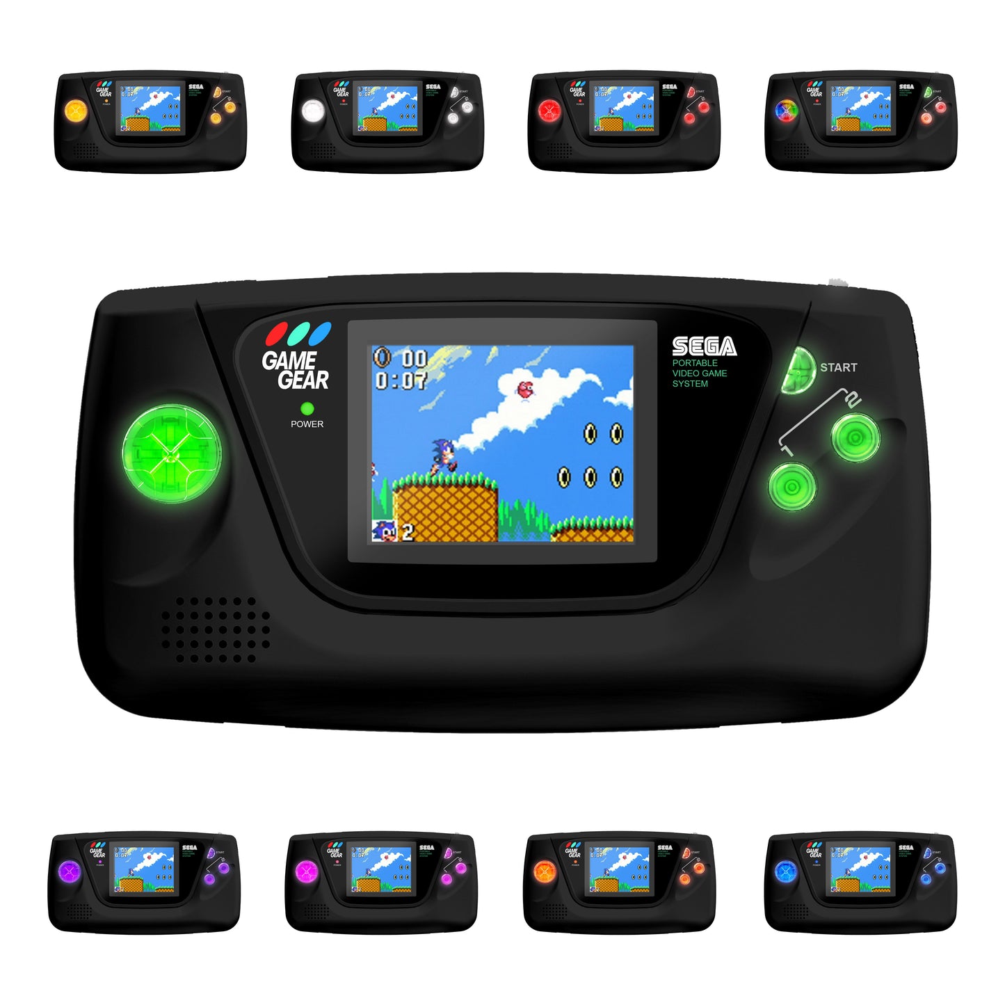 Sega Game Gear Console: Prestige LED Edition (Solid Black)