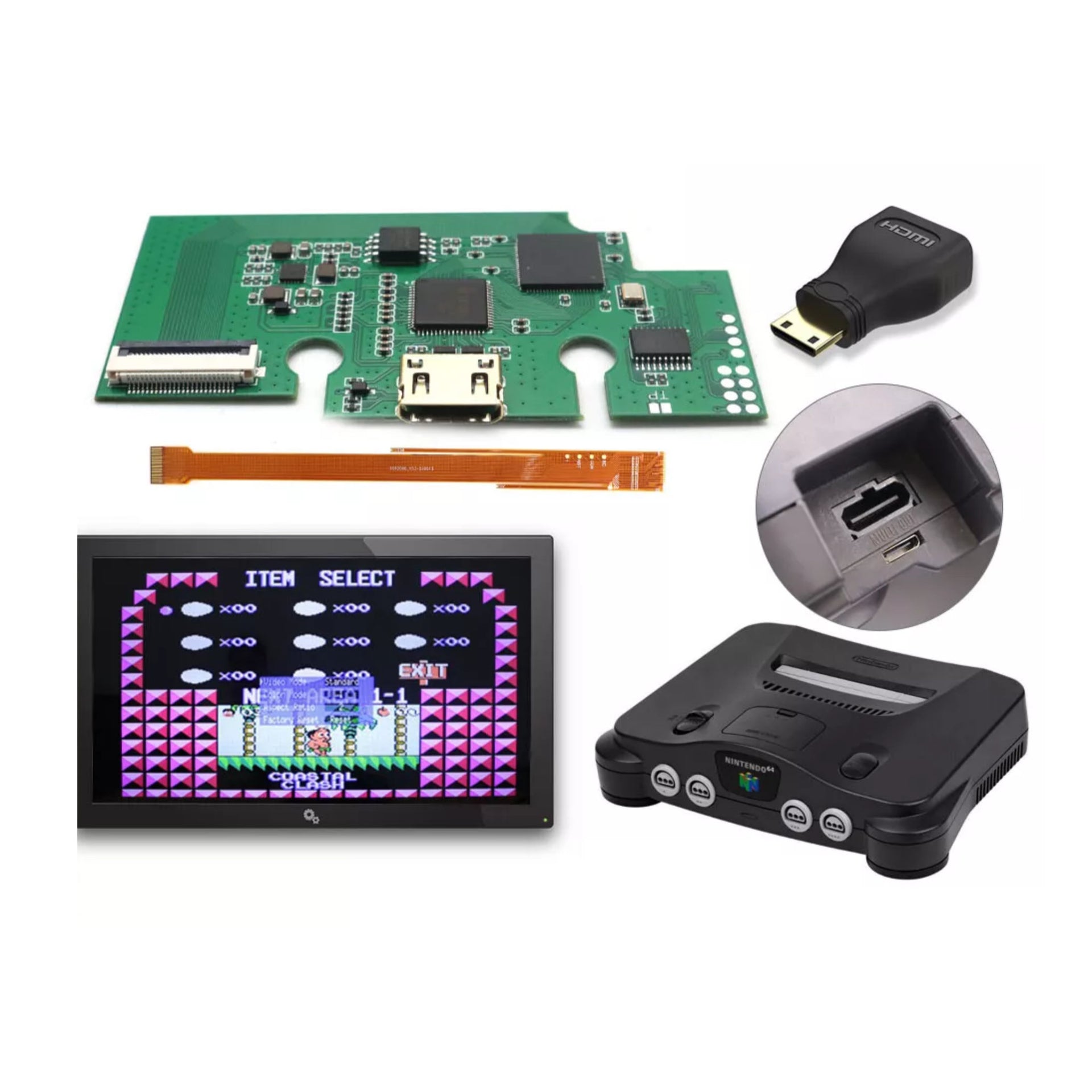 Hispeedido N64Kit MOD Compatibile Con HDMI Digitale N64 Kit Mod Compatibile Con Hdmi Digitale Per Console N64 Hispeedido N64Kit MOD Compatibile Con HDMI Digitale N64 Kit Mod Compatibile Con Hdmi Digitale Per Console N64