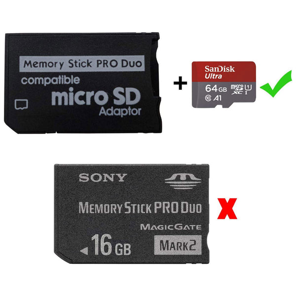 PSP Memory Stick Adaptor - Micro SD – RetroSix US
