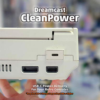 SEGA Dreamcast CleanPower (USB-C Power Mod)